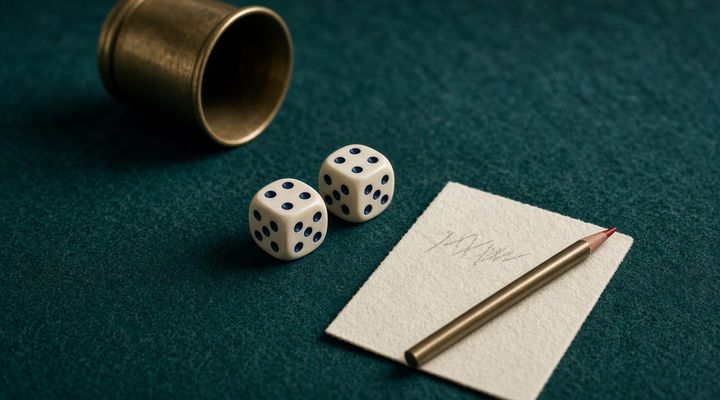 ROLL'DICE dice on felt